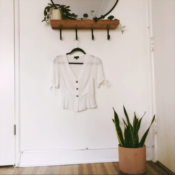 Topshop Peplum Blouse - 4 - Picture 2 of 4